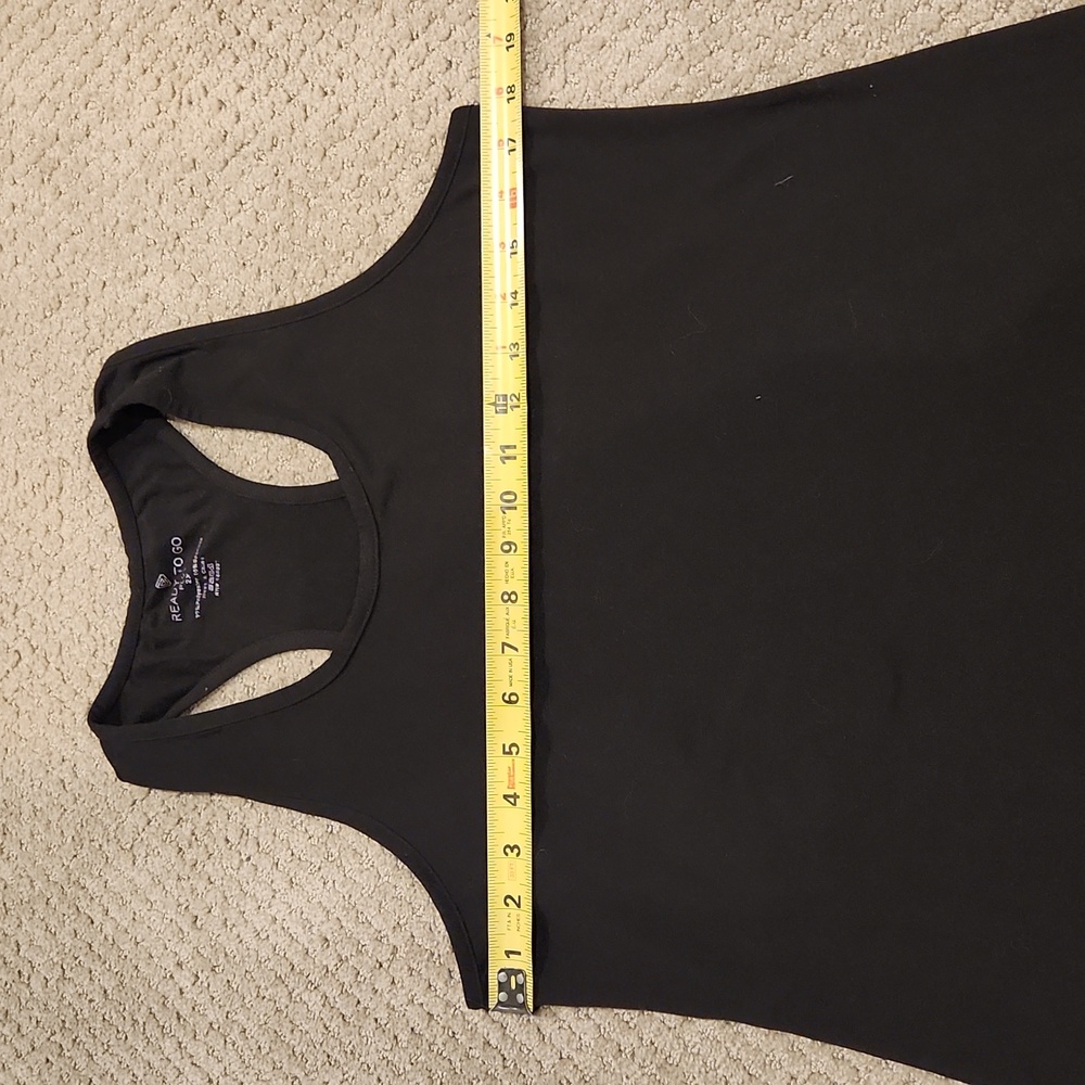 Plus Size Racerback black blouse 2X - Picture 6 of 8